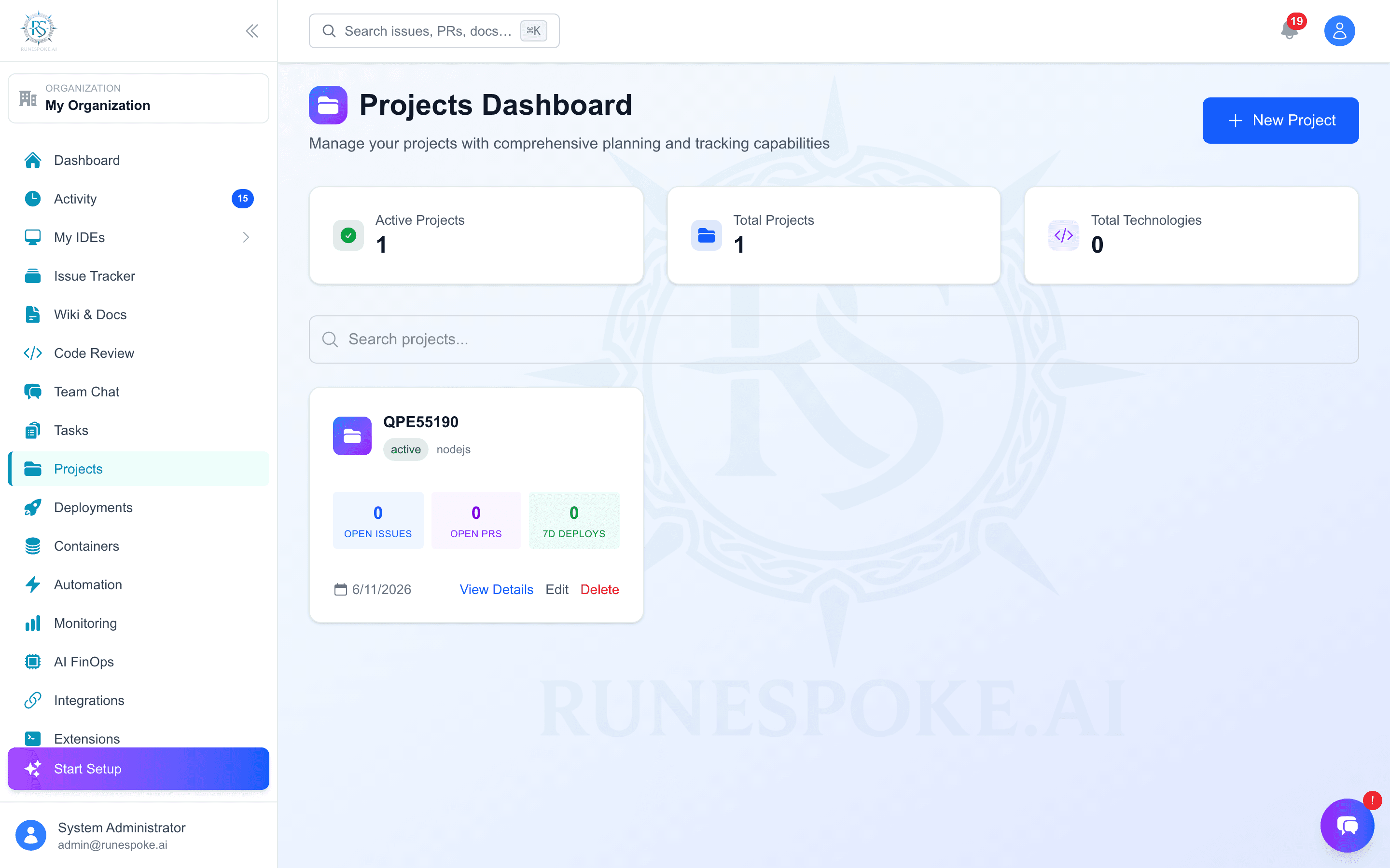 Projects in RuneSpoke