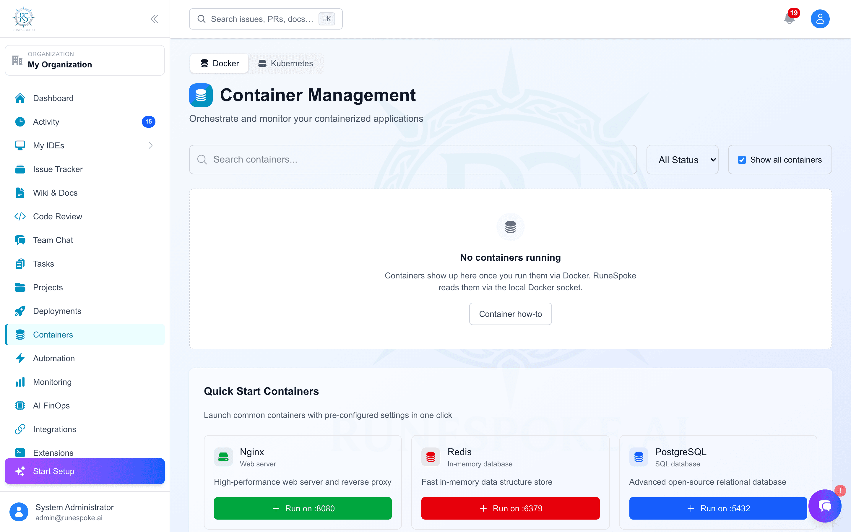 Container management